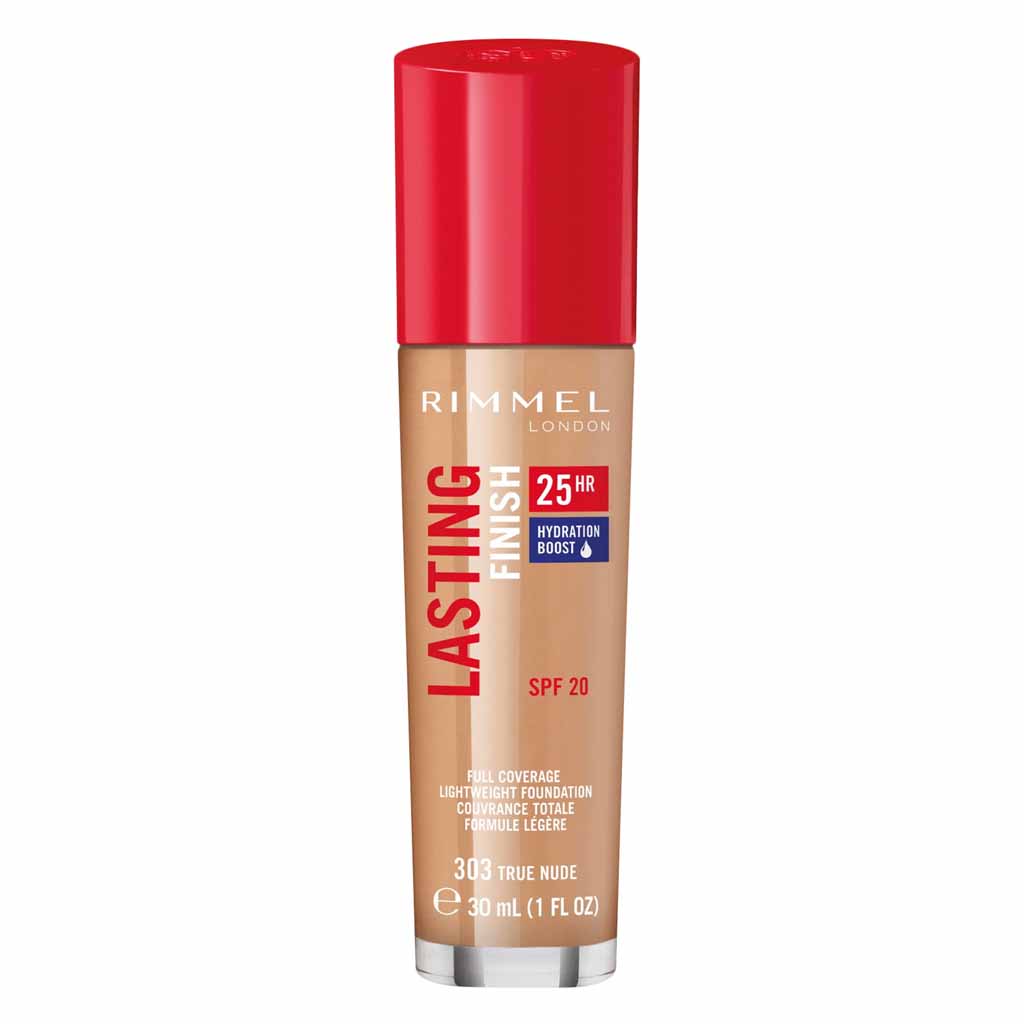 Rimmel London Lasting Finish 25HR Full Coverage Lightweight Foundation SPF20 30ml 303 True Nude