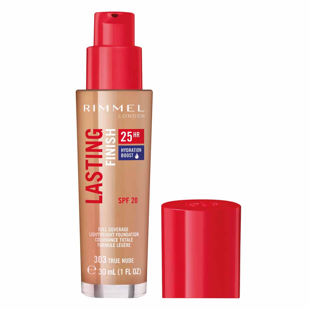Rimmel London Lasting Finish 25HR Full Coverage Lightweight Foundation SPF20 30ml 303 True Nude