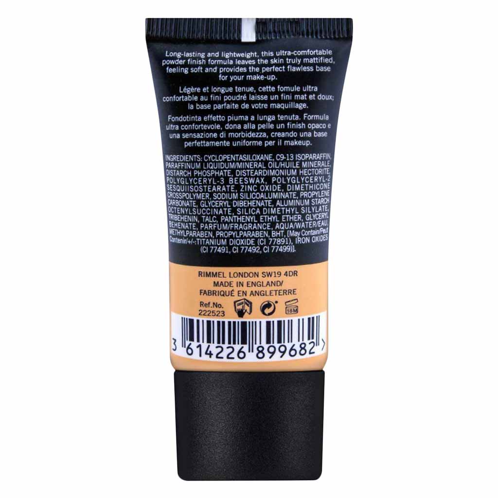 Rimmel London Lasting Matte Full Coverage Mattifying Foundation 30ml 085 Fair Beige