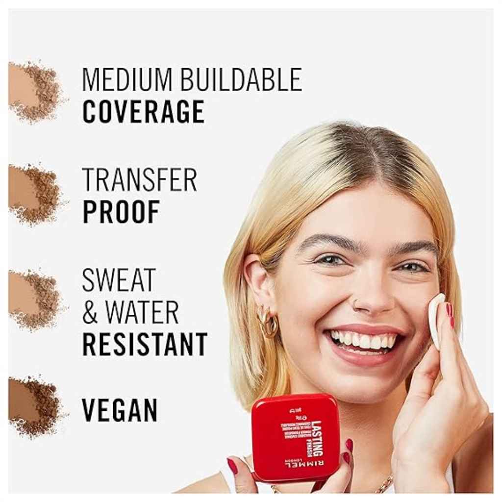 Rimmel, Lasting Finish Compact Foundation, Long-lasting matte compact foundation, 008 soft beige