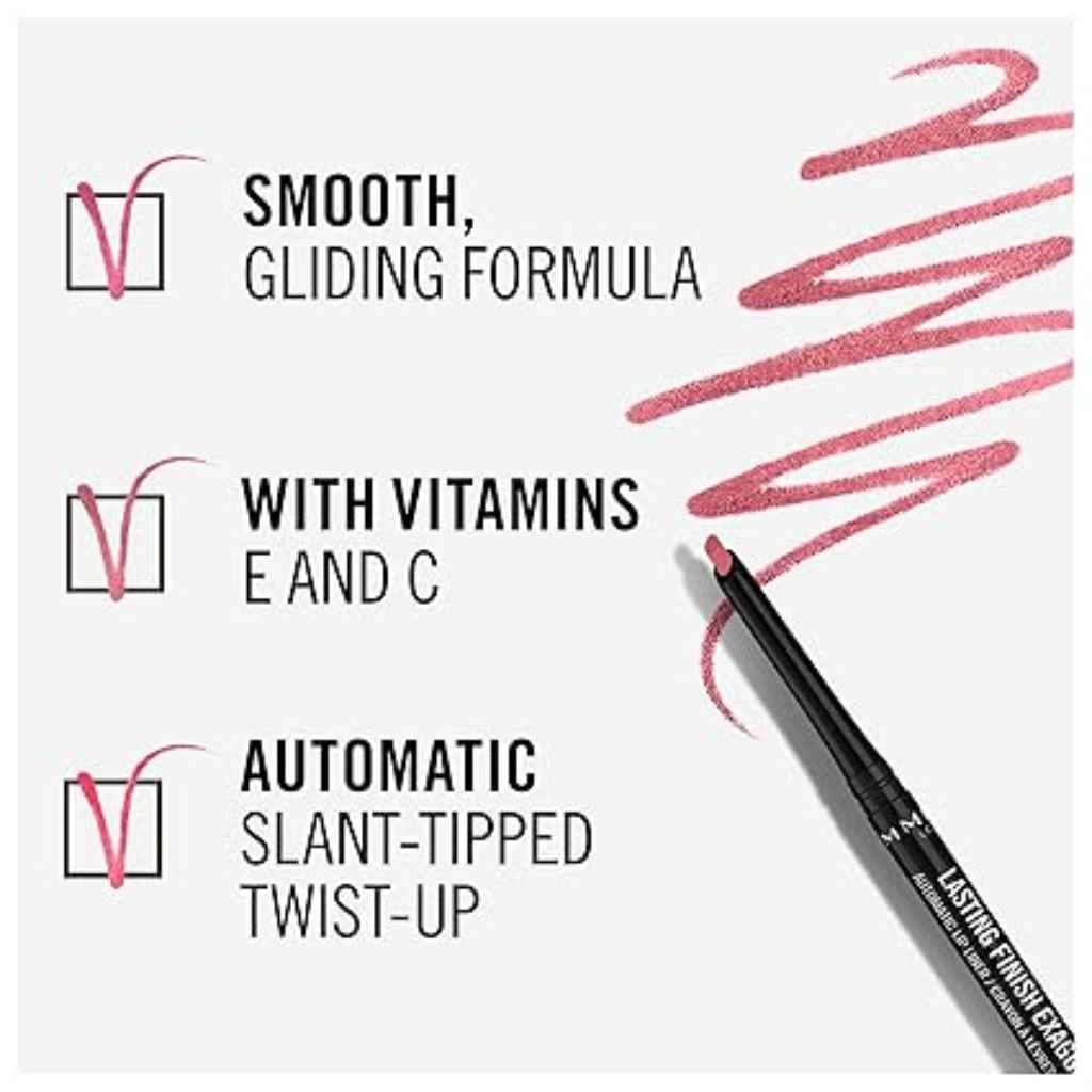 Rimmel, Auto Lip Liner 063 Eastend Pink, Long-wear lip liner