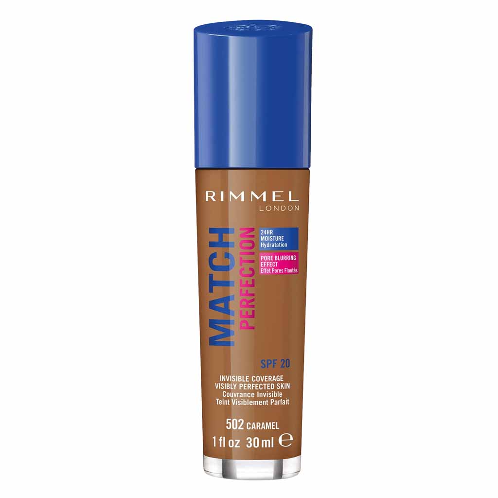 Rimmel London Match Perfection Foundation 30Ml 502 Caramel