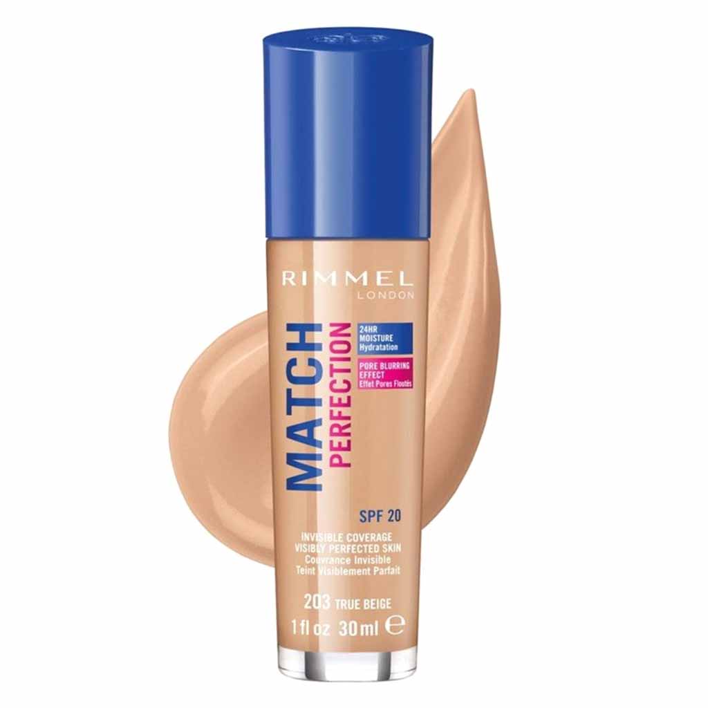 Rimmel London Match Perfection Foundation 30Ml 203 True Beige