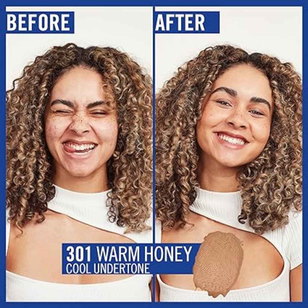 Rimmel, Match Perfection Foundation Warm Honey 301, Lightweight foundation with natural coverage, warm honey 301