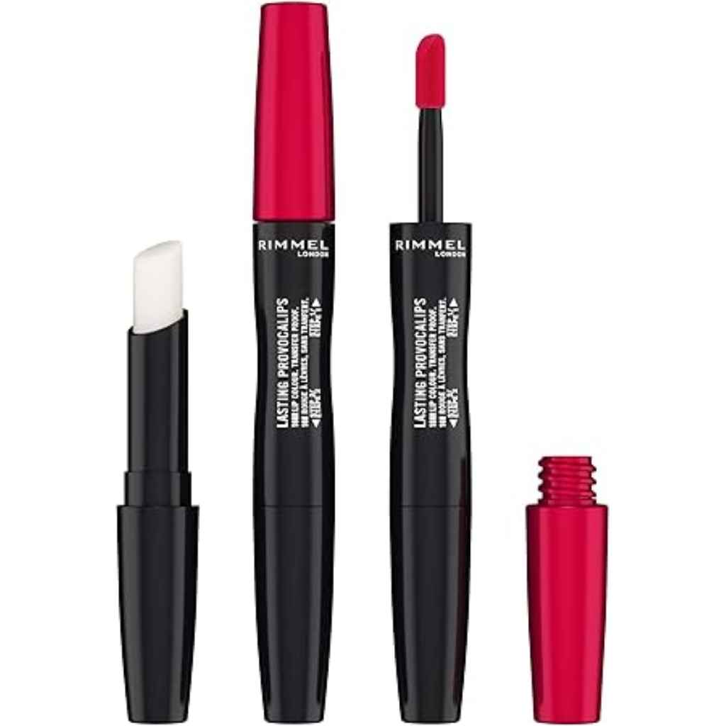 Rimmel, Lasting Provocalips Liquid Lip Colour, Long-lasting matte lip stain, kiss the town red 500