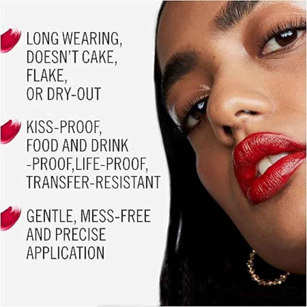 Rimmel, Lasting Provocalips Liquid Lip Colour, Long-lasting matte lip stain, kiss the town red 500