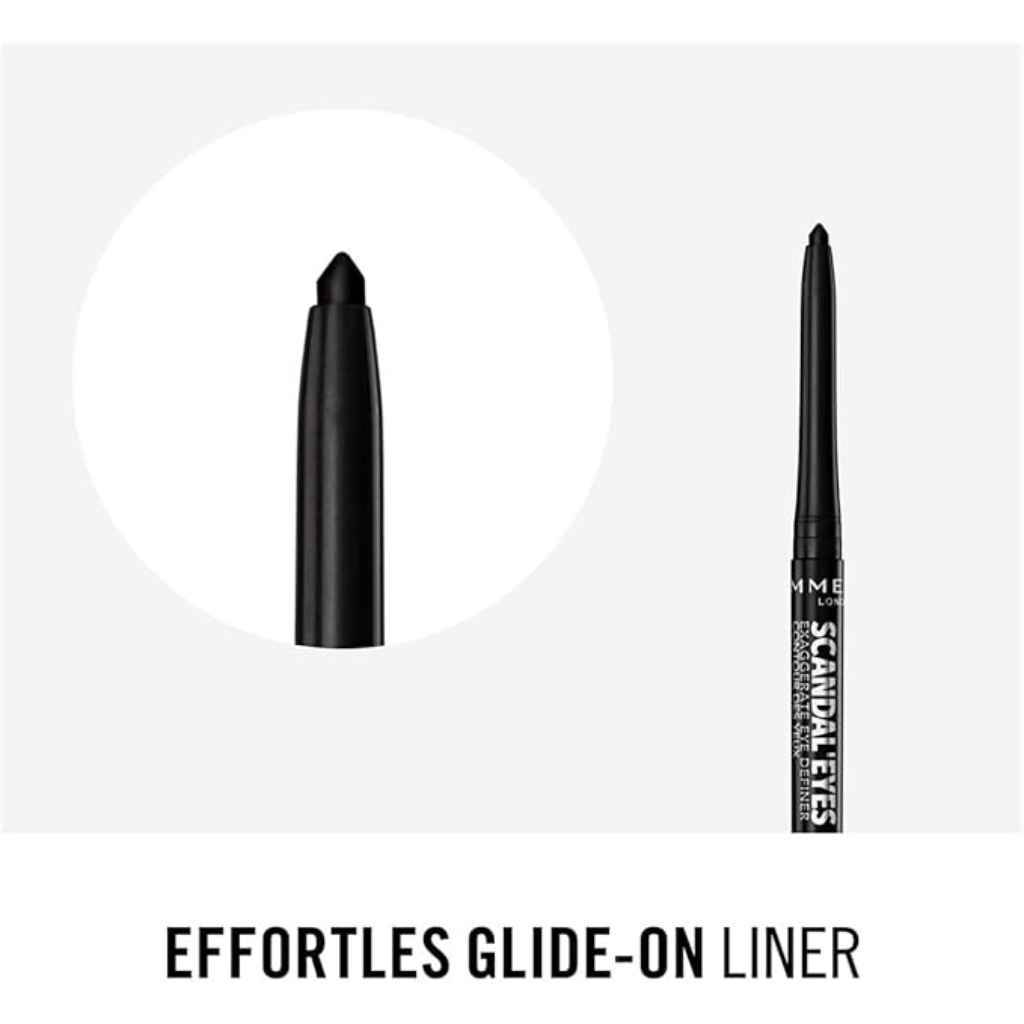 Rimmel, Scandaleyes Eye Definer 001 Intense Black, Waterproof black eyeliner