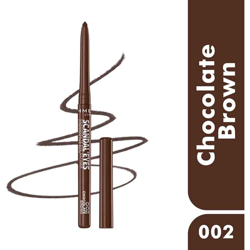 Rimmel, Scandaleyes Eye Definer Pencil, Smooth chocolate brown waterproof eyeliner
