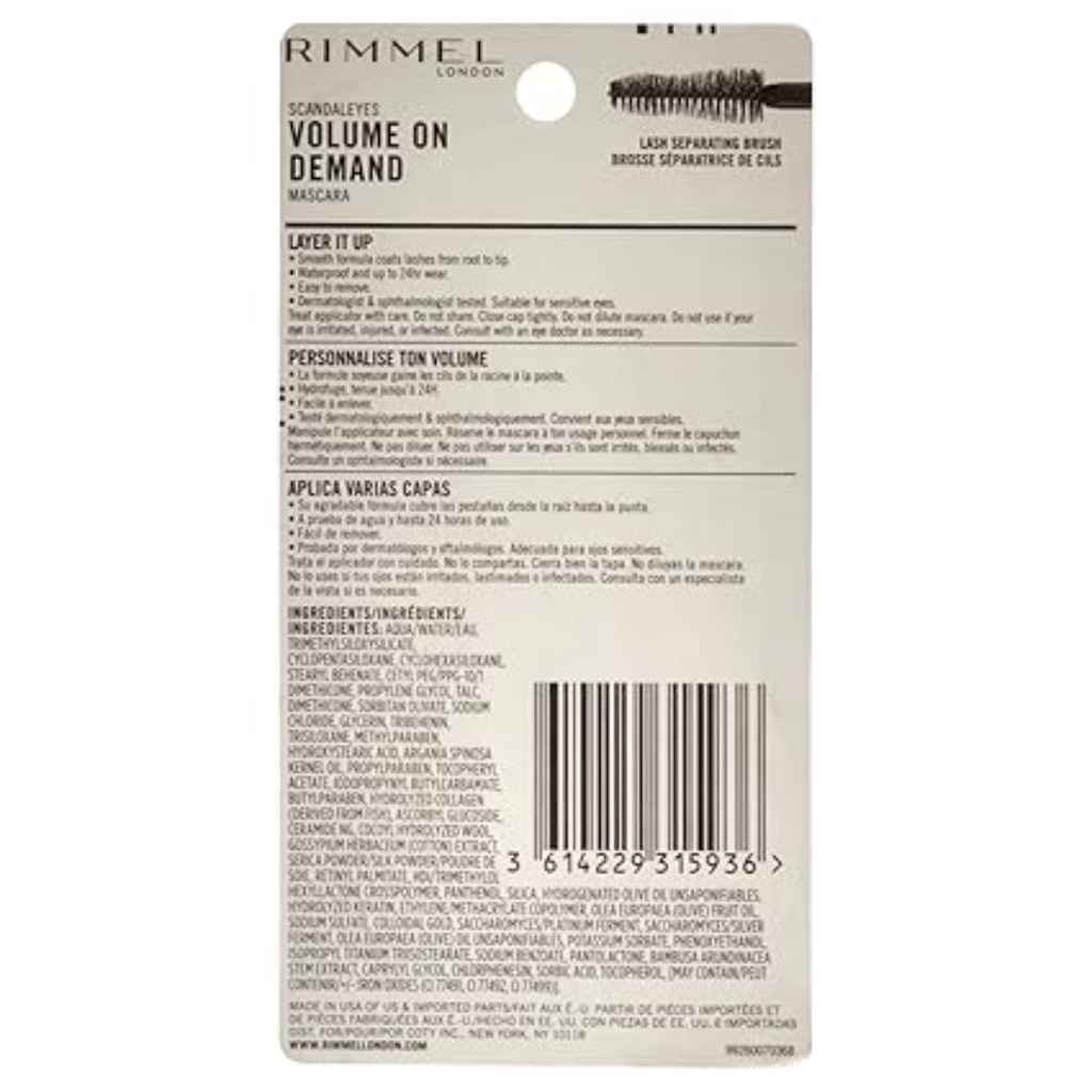 Rimmel Scandaleyes Volume On Demand Waterproof Mascara