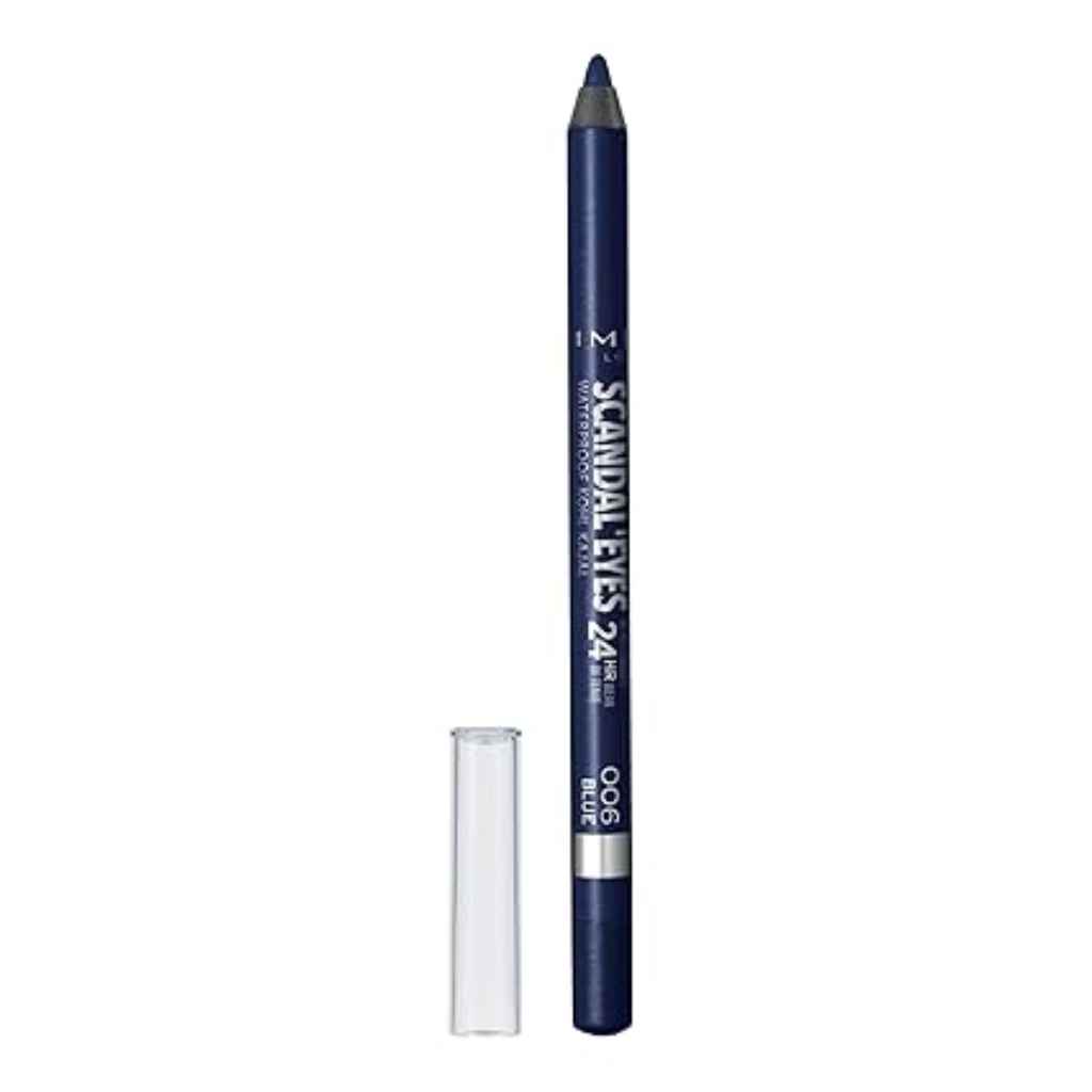 Rimmel, Scandaleyes Waterproof Kohl Blue, Intense waterproof kohl eyeliner in blue