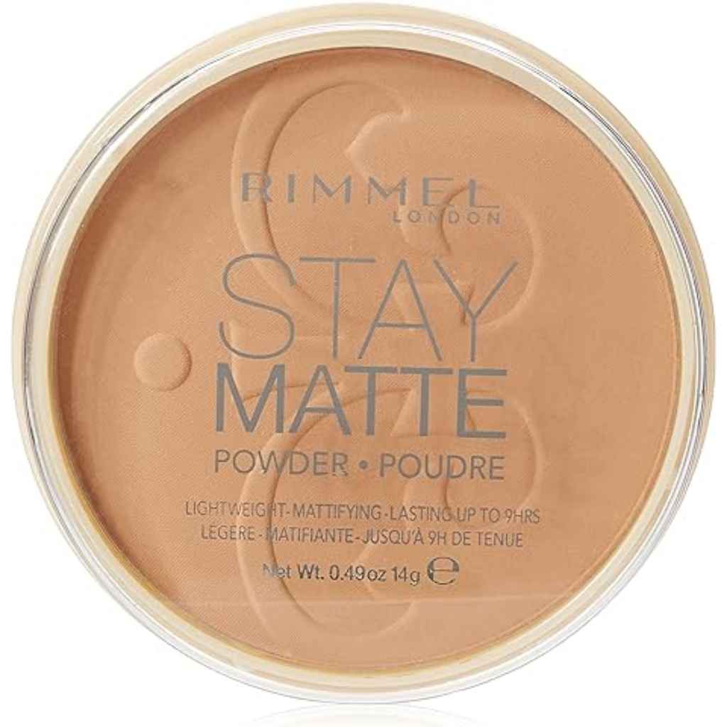 Rimmel, Stay Matte Pressed Powder 16 Ivory Caramel, Oil-free pressed powder for matte finish