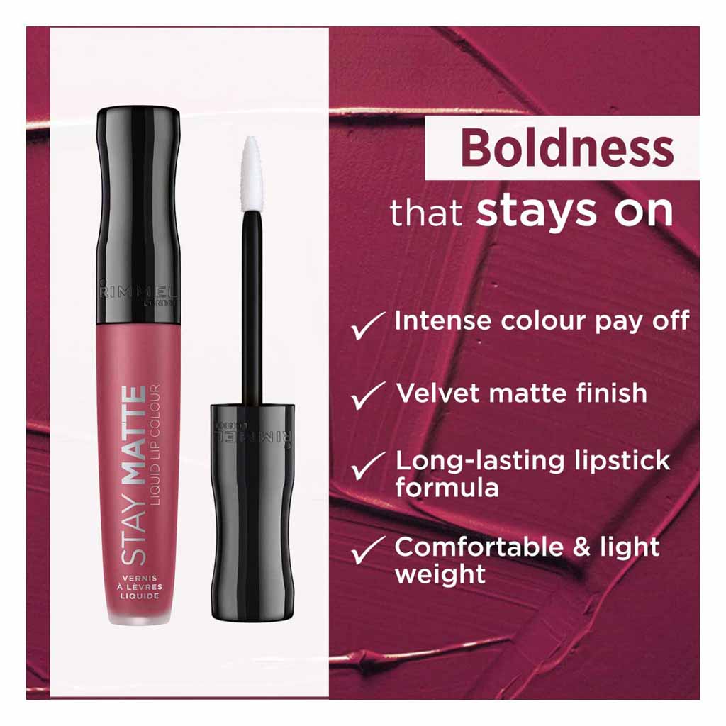 Rimmel London Stay Matte Liquid Lip Color 210 Rose & Shine
