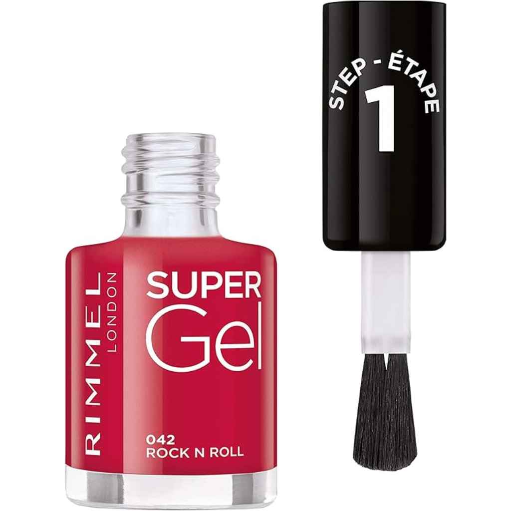 Rimmel, Super Gel Nail Polish, Long-lasting gel effect nail polish in Rock N Roll shade
