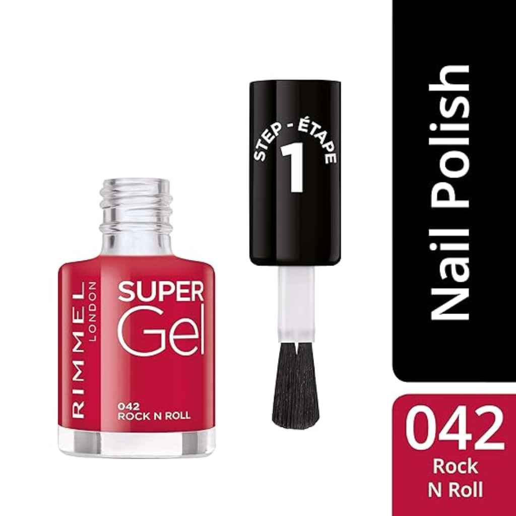 Rimmel, Super Gel Nail Polish, Long-lasting gel effect nail polish in Rock N Roll shade