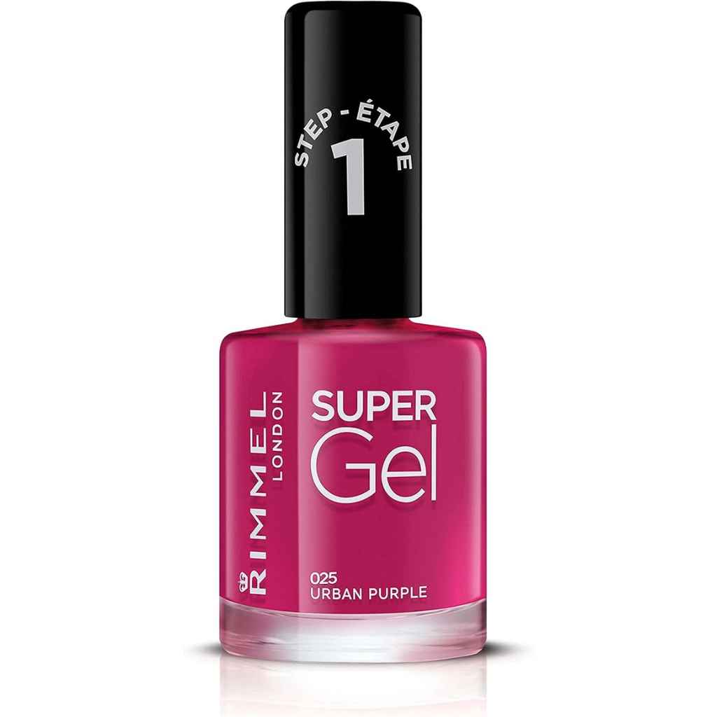 Rimmel, Super Gel Nail Polish, Long-lasting gel effect nail polish in Urban Purple shade
