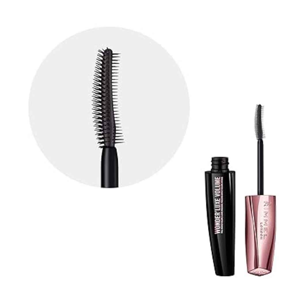 Rimmel, Wonder'Luxe Volume Extreme Mascara Black, Volumizing mascara for intense black lashes