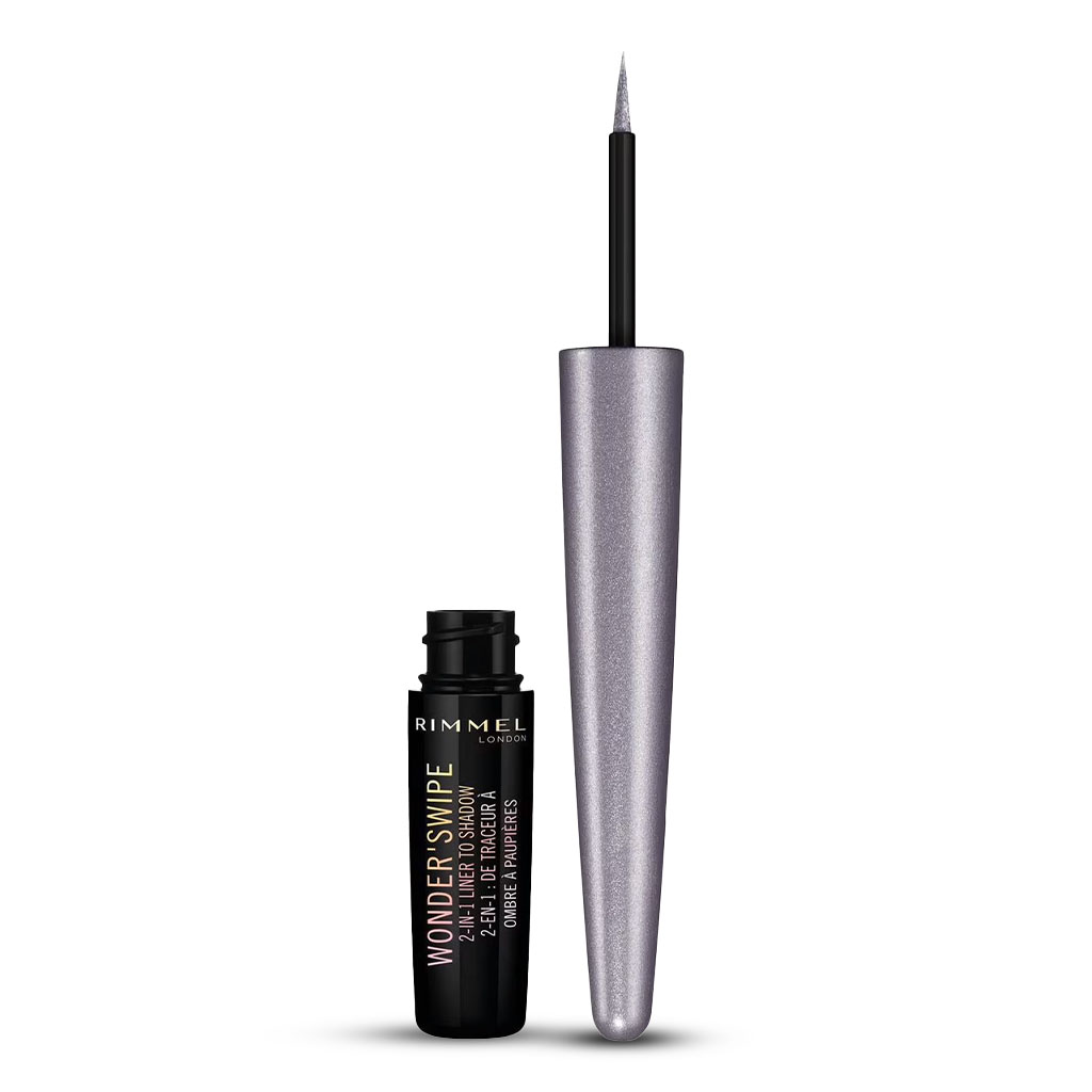 Rimmel, WonderSwipe Eyeliner, Dual-ended smudge-proof eyeliner for bold eye looks, 001 Slay