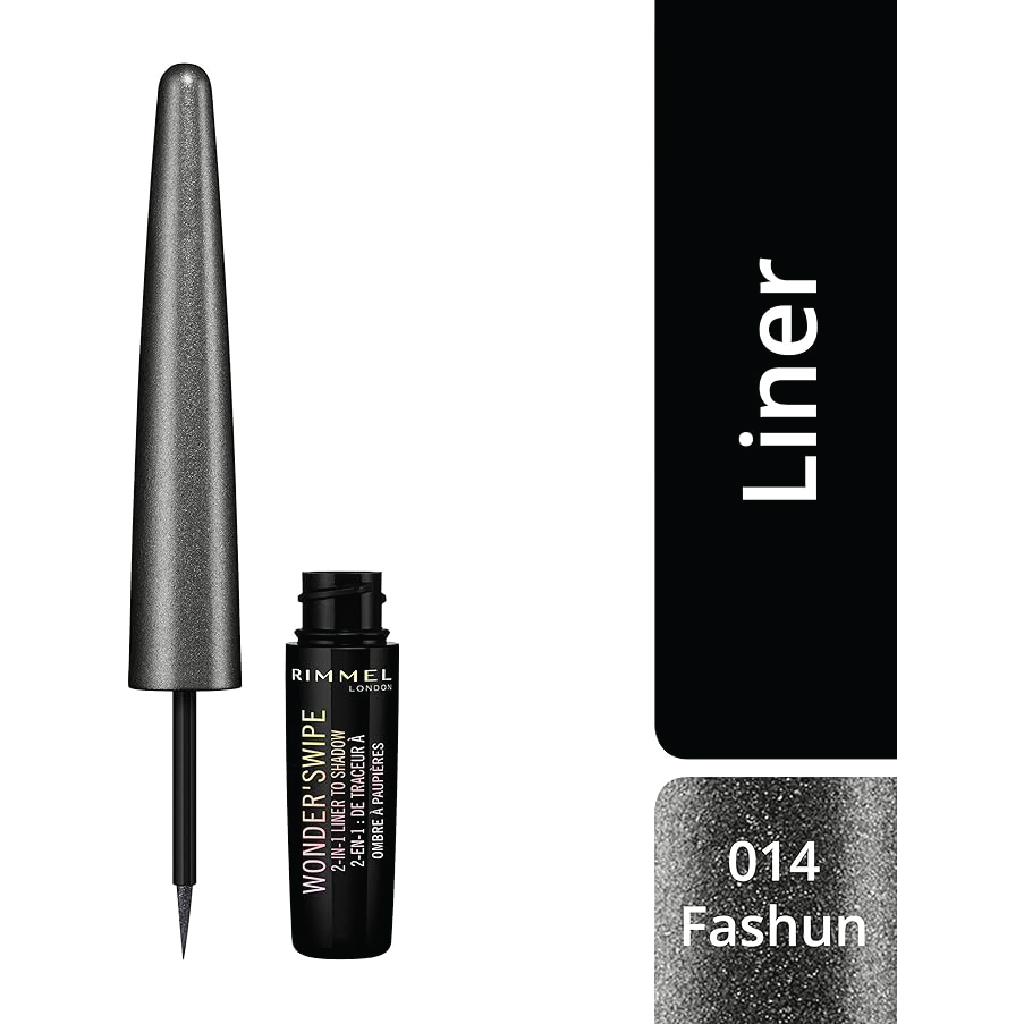 Rimmel, WonderSwipe Eyeliner, Long-lasting liquid eyeliner in 014 Fashun shade