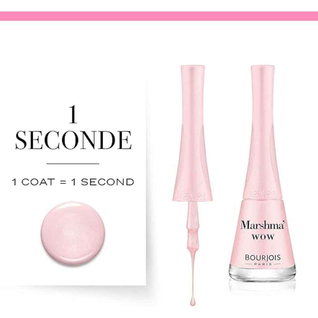 Bourjois, 1 Seconde Nail Polish Marshma'Wow, Quick-dry marshmallow pink nail polish