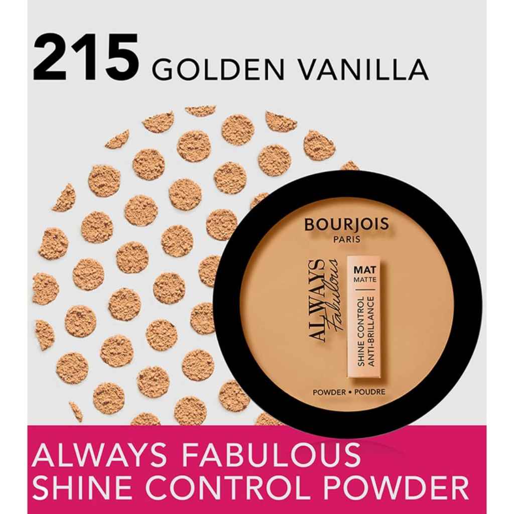 Bourjois, Always Fabulous Powder 215 Golden Vanilla, Long-lasting matte finish face powder