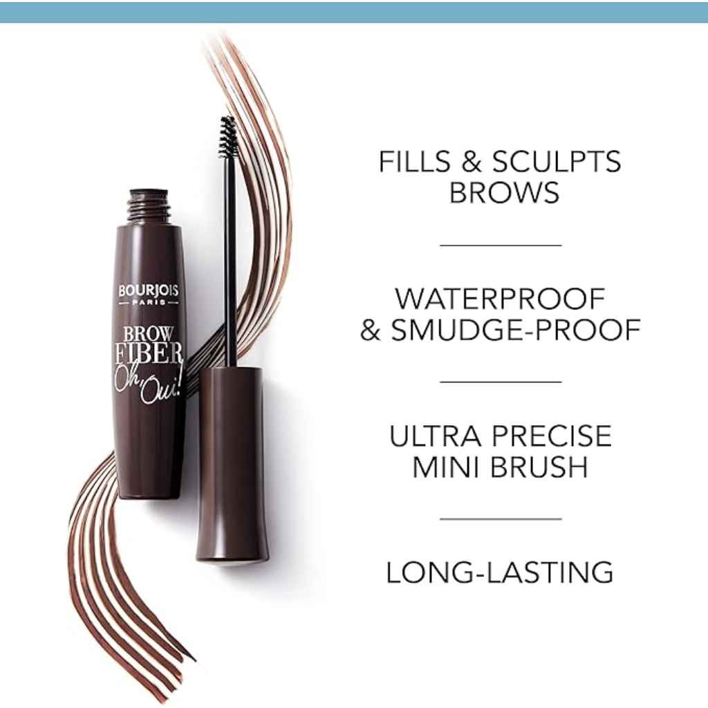 Bourjois, Brow Fiber Oh Oui Brows, Brow fiber gel in Chestnut shade, 02