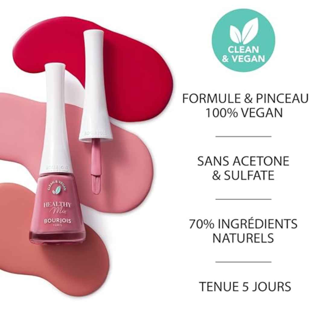 Bourjois, Healthy Mix Clean Nail Polish 100 Blanc'Hantement, Breathable nail polish with vibrant white shade