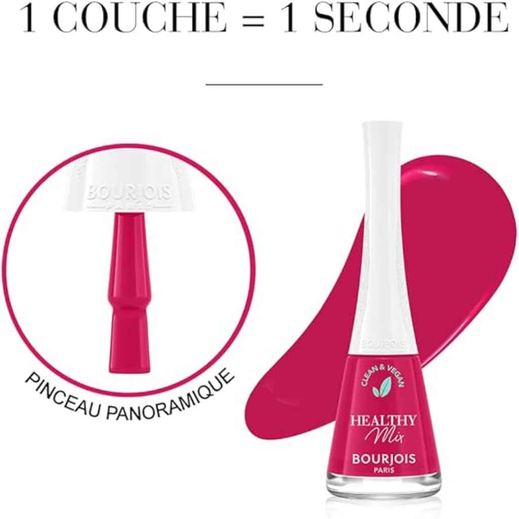 Bourjois, Healthy Mix Clean Nail Polish, Long-lasting vibrant berry cute nail color, 250 —