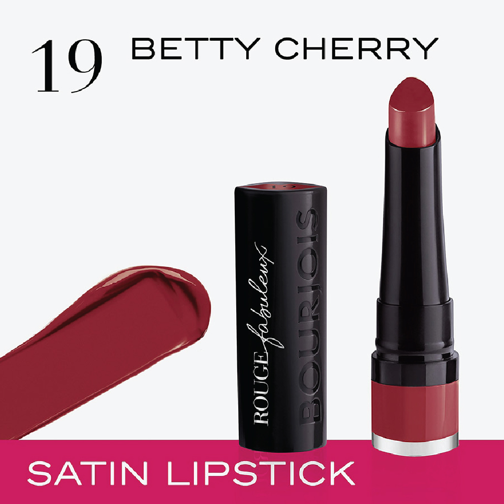 Bourjois, Rouge Fabuleux Lipstick 19 Betty Cherry, Rich creamy lipstick with vibrant cherry shade