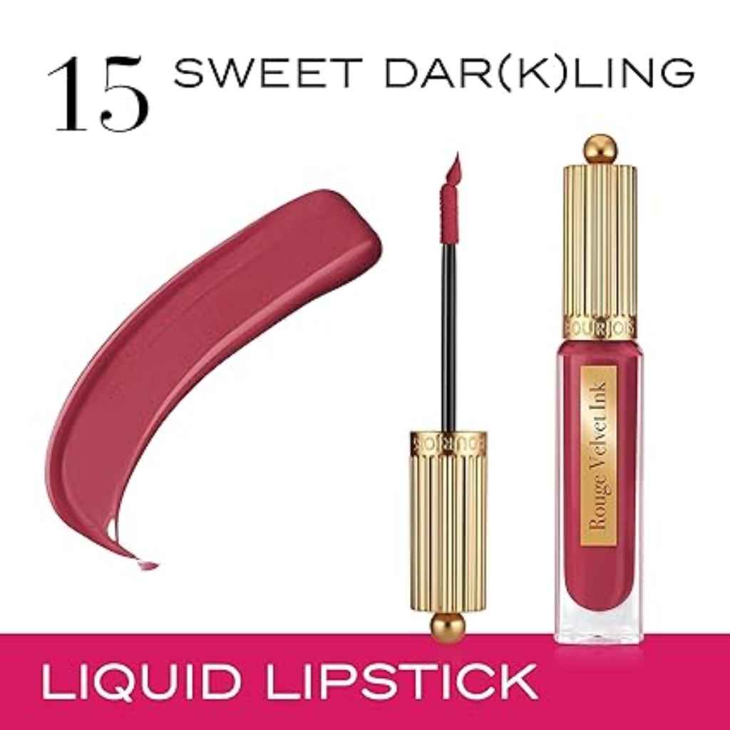 Bourjois, Rouge Velvet Ink Lipstick 15 Sweet Dar(K)Ling, Matte velvet finish long-lasting lipstick