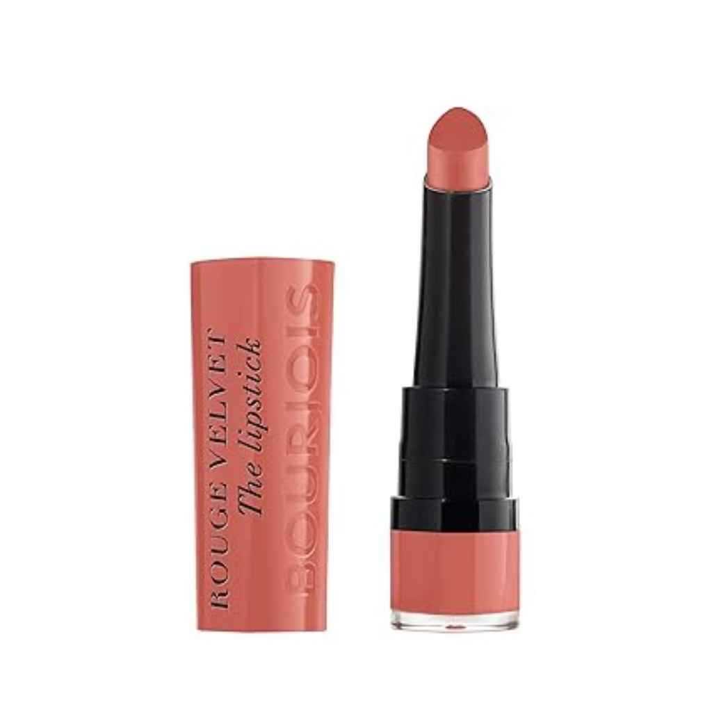 Bourjois, Rouge Velvet The Lipstick, Matte velvet finish lipstick in Peach Tatin shade, 15