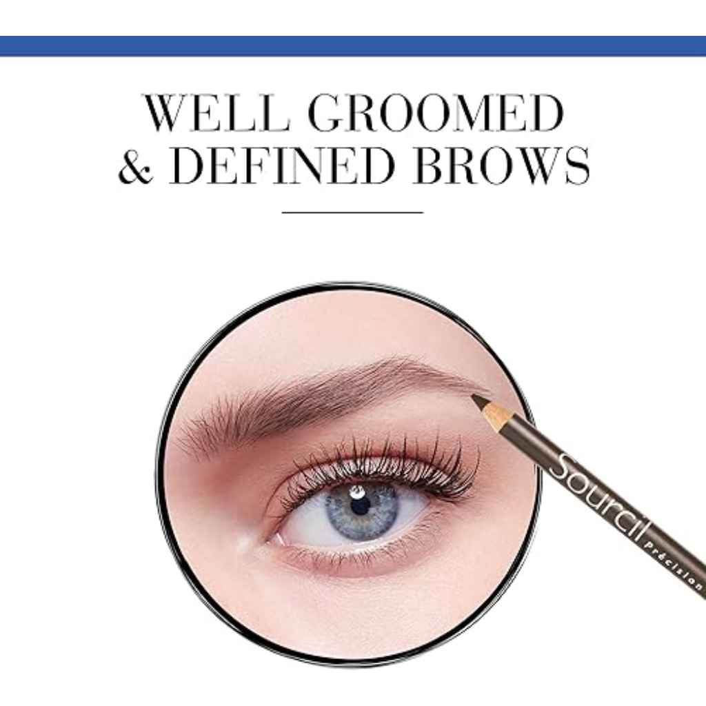 Bourjois, Sourcil Precision Eyebrow Pencil Medium Brown, Precise eyebrow shaping pencil for natural look