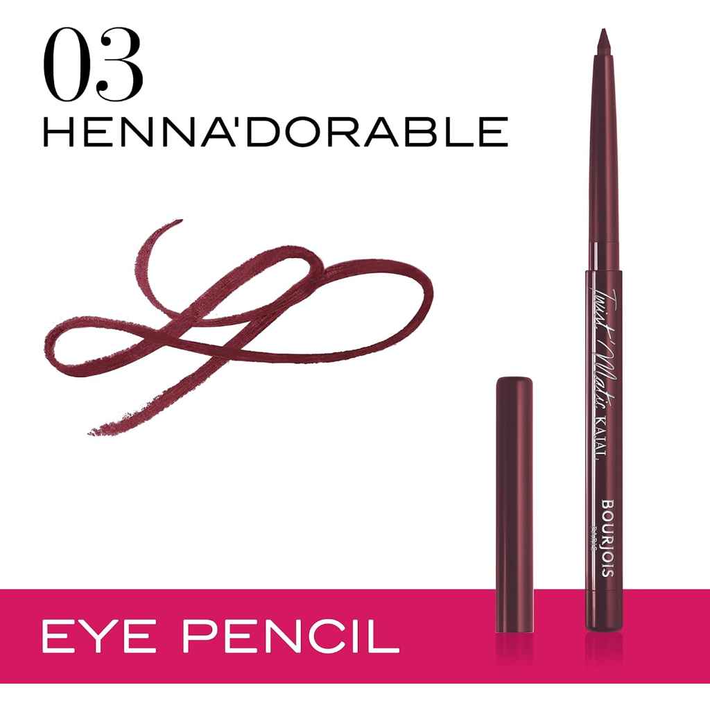 Bourjois, Twist'Matic Kajal 03 Henna'Dorable, Long-lasting creamy kajal eyeliner