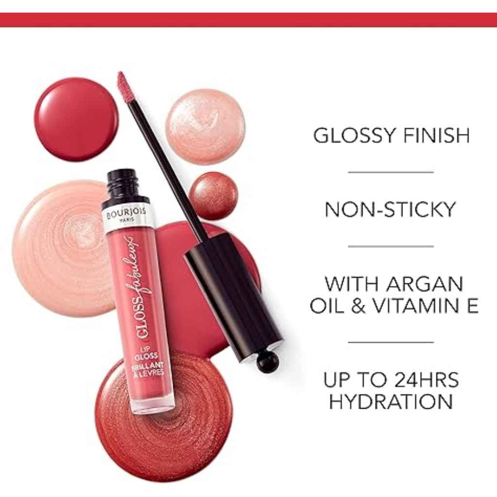 Bourjois, Gloss Fabuleux 03 Rose Charismatic, High shine lip gloss for vibrant color