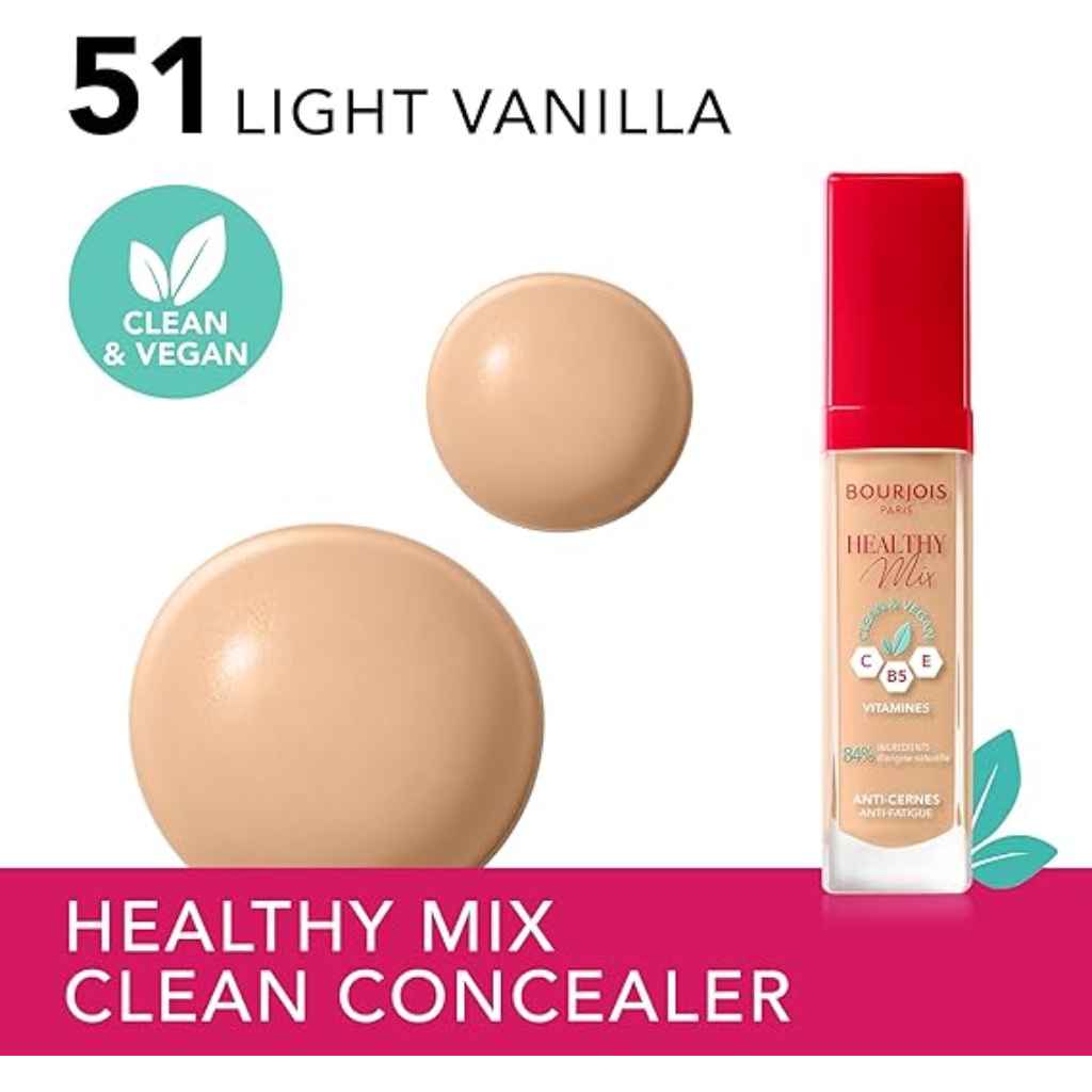 Bourjois, Healthy Mix Clean Concealer 51 Light Vanilla, Hydrating concealer with natural coverage