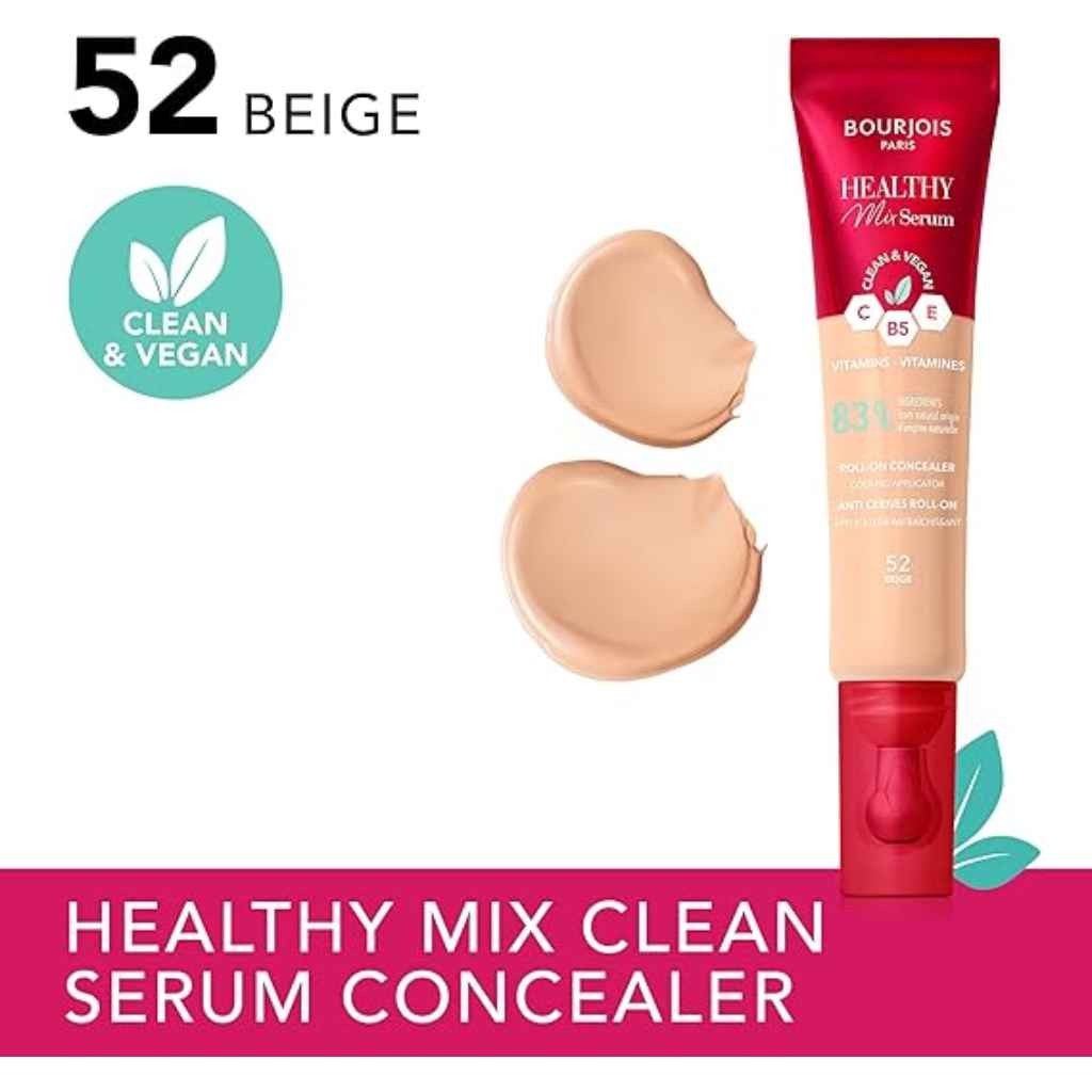 Bourjois, Healthy Mix Clean Concealer 52 Beige, Hydrating concealer for natural skin coverage