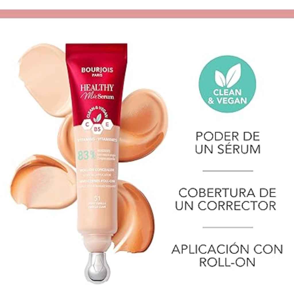 Bourjois, Healthy Mix Clean Concealer 54 Sun Bronze, Lightweight concealer for natural sun-kissed coverage
