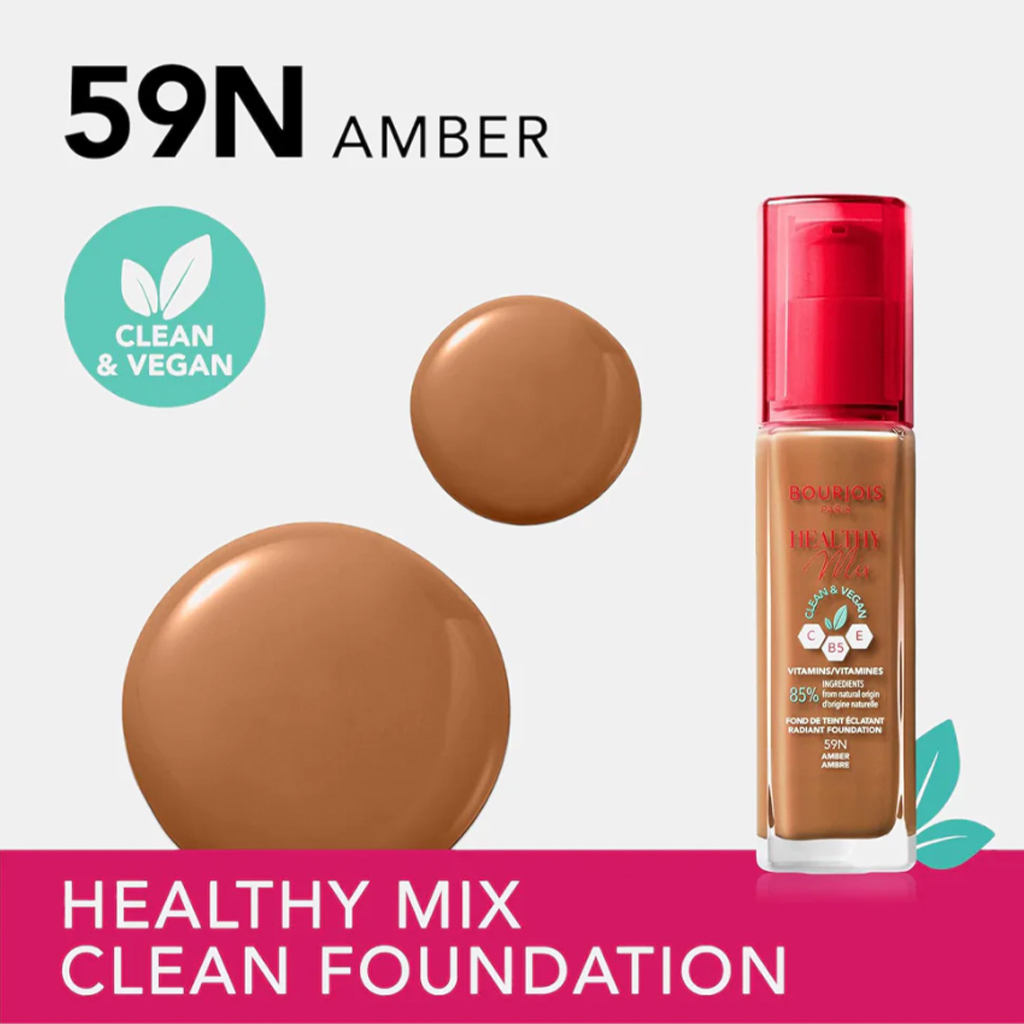 Bourjois, Healthy Mix Clean Foundation, Fresh and natural coverage, Shade 59 Amber