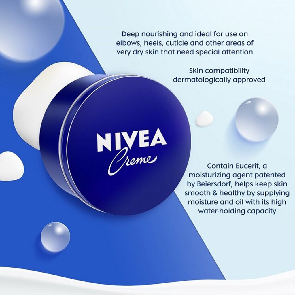 Nivea, Moisturizing cream, Intensive hydration cream for dry skin, 150ml