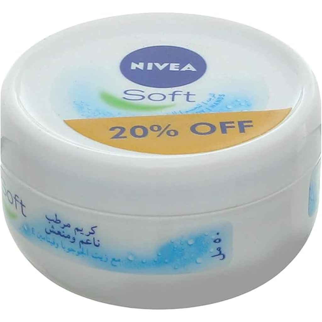 Nivea, Soft Cream Jar, Lightweight moisturizing cream for all skin types, 50ml
