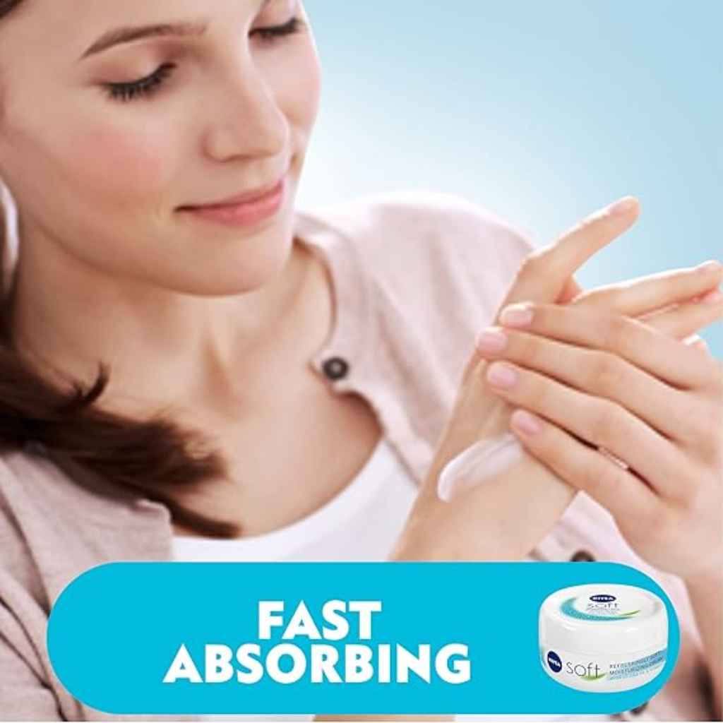 Nivea, Soft Cream Jar, Lightweight moisturizing cream for all skin types, 50ml