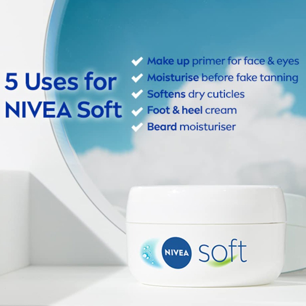 Nivea, Soft Cream, Lightweight moisturizing cream for all skin types, 300ml