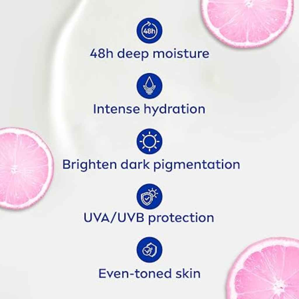 Nivea, Natural Fairness Body Lotion, Brightening and nourishing body lotion, 625ml