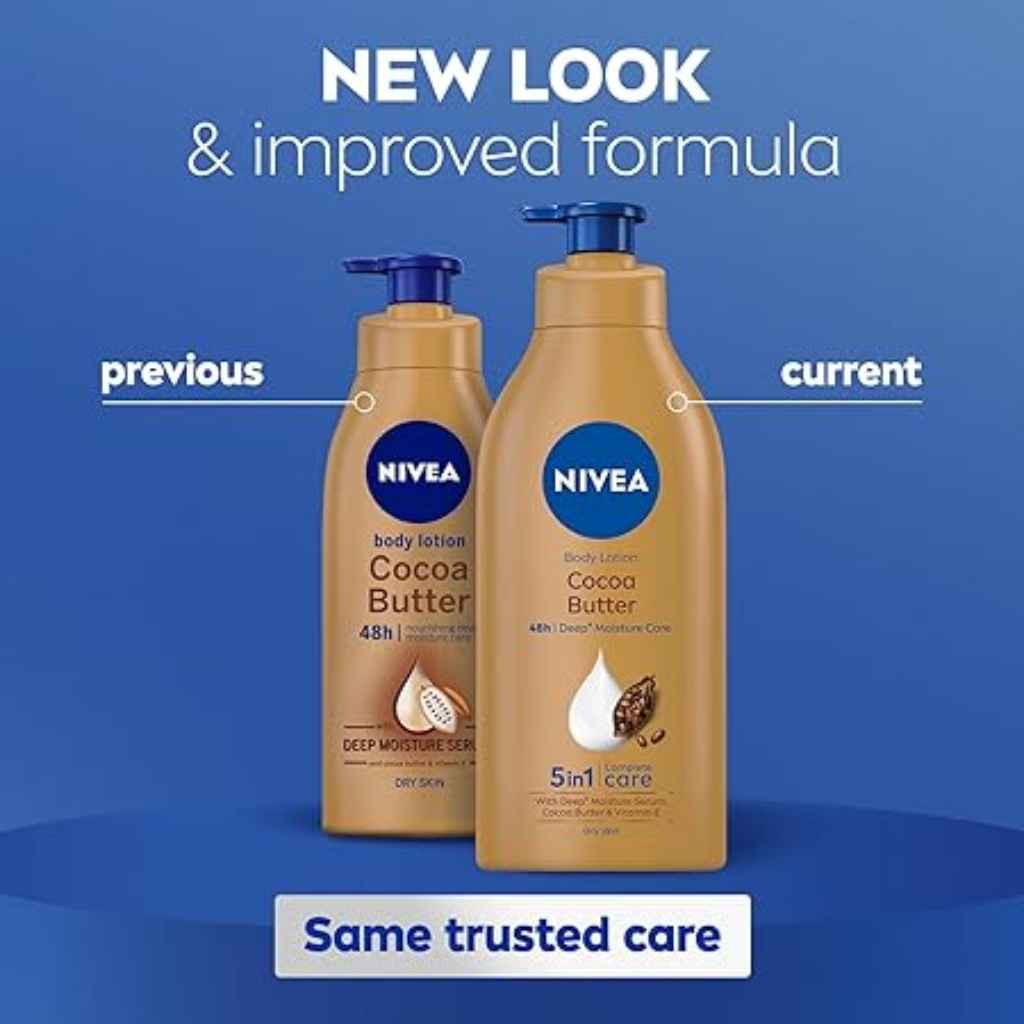 Nivea, Body Cocoa Lotion with Pump, Deep moisturizing body lotion with cocoa butter, 625ml