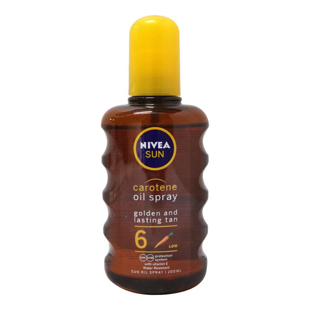 Nivea, Carotene Tanning Oil Spray, Accelerating tanning oil with moisturizing effect, 200ml