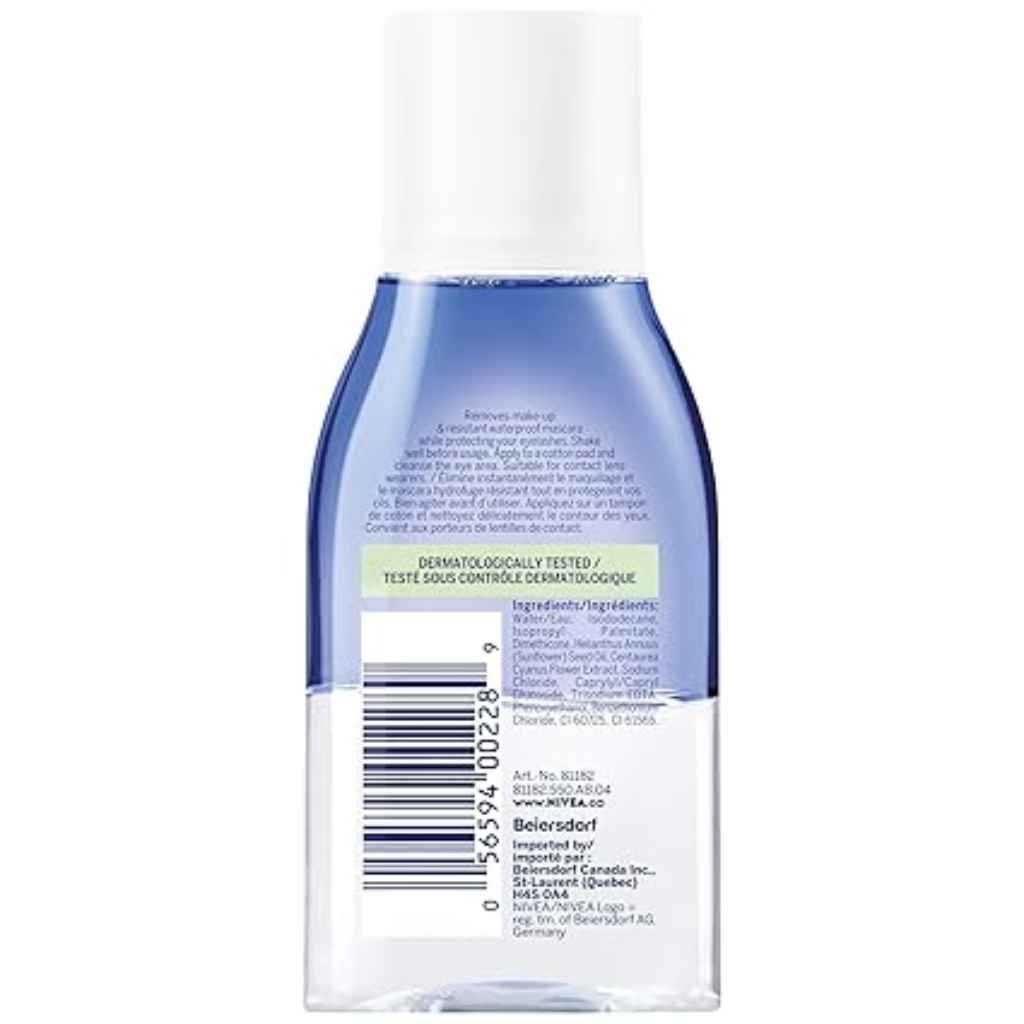 Nivea, Double Effect Eye Make-Up Remover, Gentle remover for waterproof and regular makeup, 125ml
