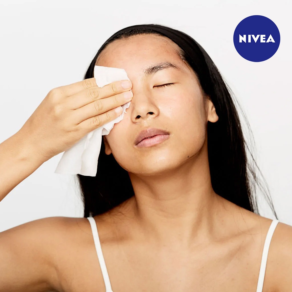 Nivea, Gentle Dry to Sensitive Skin Cleansing Wipes, Mild cleansing wipes for sensitive skin, 25 wipes