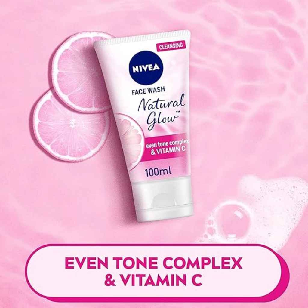 Nivea, Natural Fairness Face Wash, Brightening and gentle facial cleanser, 100ml