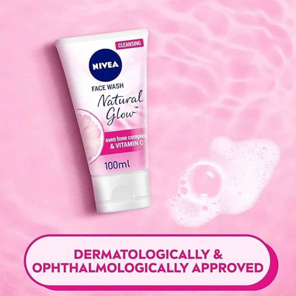 Nivea, Natural Fairness Face Wash, Brightening and gentle facial cleanser, 100ml