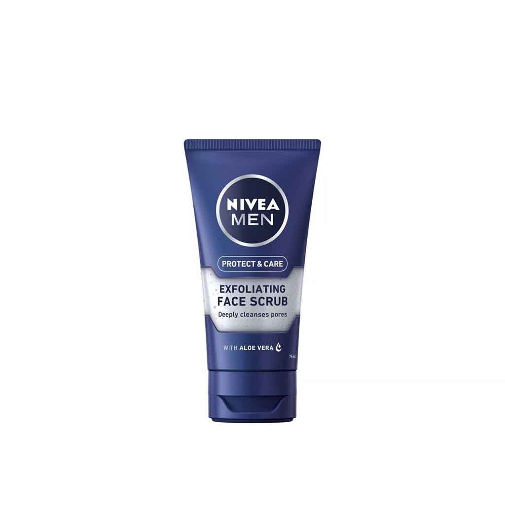 Nivea Men, Protect and Care Scrub, Exfoliating scrub for deep skin cleansing, 75 ml