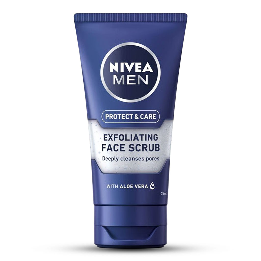 Nivea Men, Protect and Care Scrub, Exfoliating scrub for deep skin cleansing, 75 ml